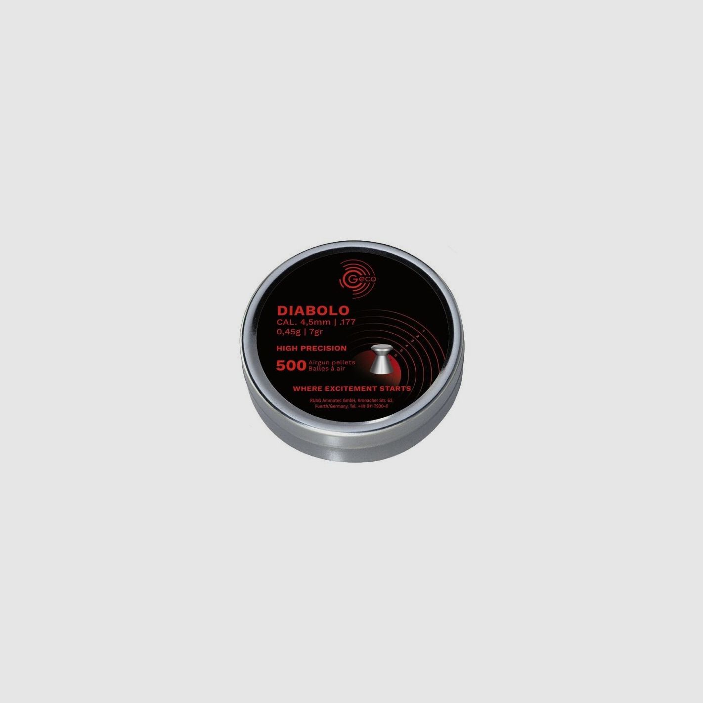 GECO DIABOLO 4,5 MM 0,45 G 500 STK