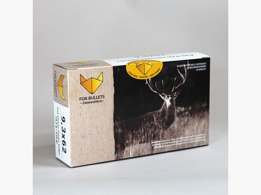 Fox Bullets Classic Hunter 9,3x62 220g senza piombo / 14,2g senza piombo 20 cartucce