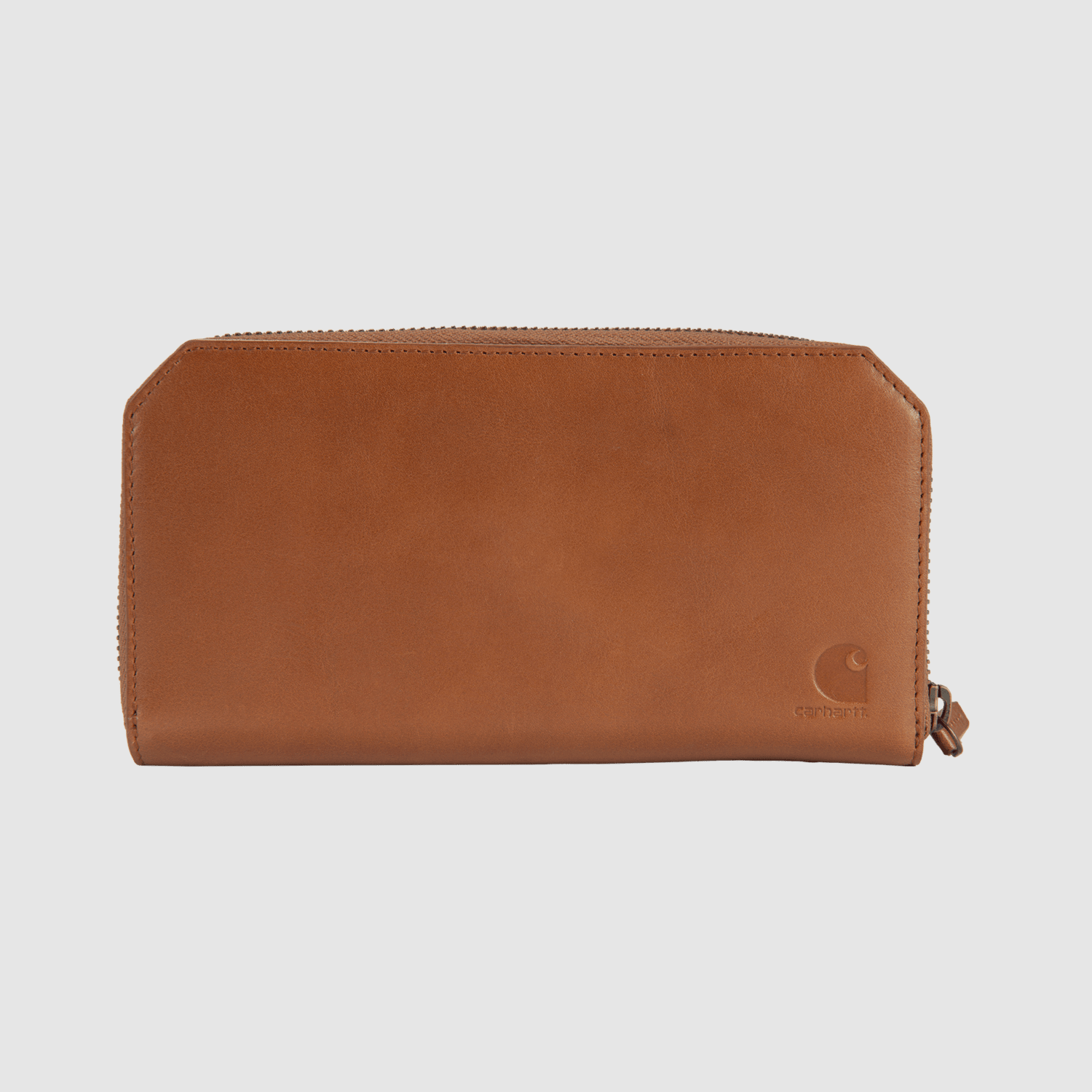 Carhartt Leather Clutch Wallet Women Dark Brown