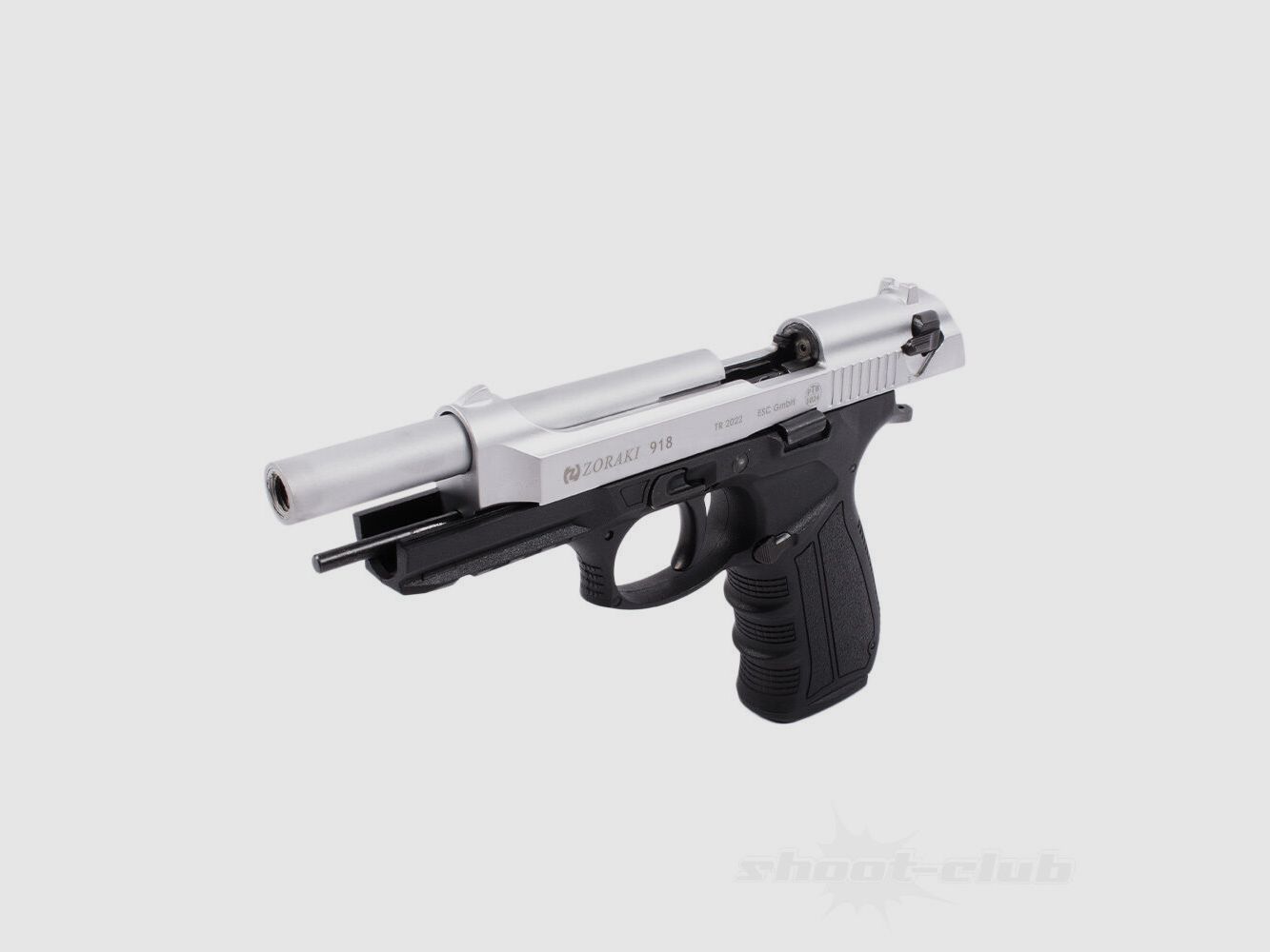 Zoraki	 918-P Schreckschusspistole Matt Chrom 9 mm P.A.K.