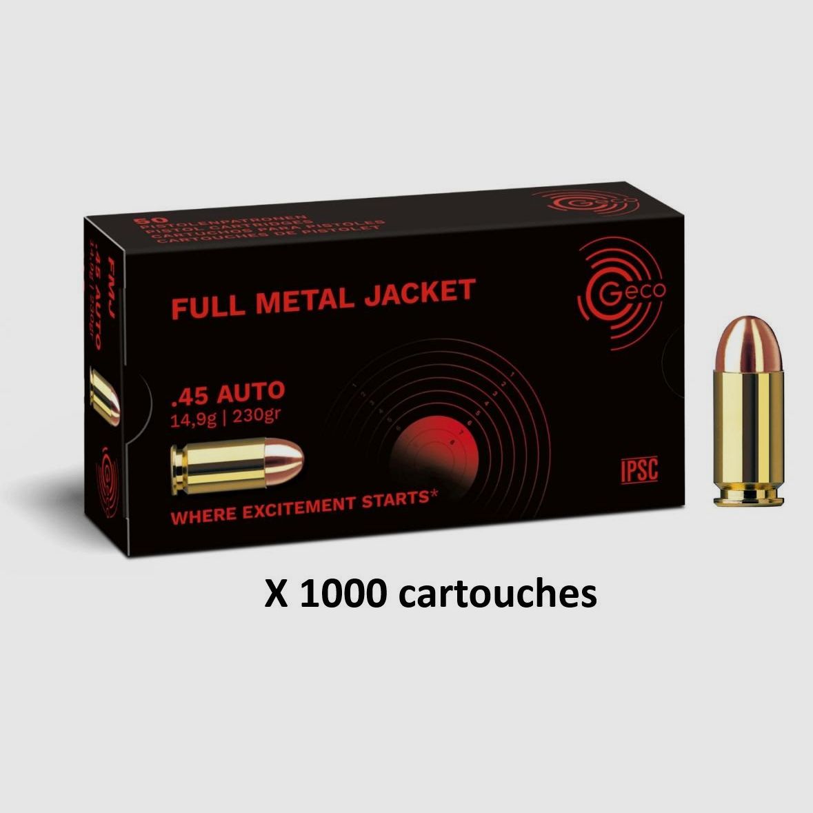 GECO PATRONEN 45 ACP 230GR FMJ x 1000, Bild 1 von 3