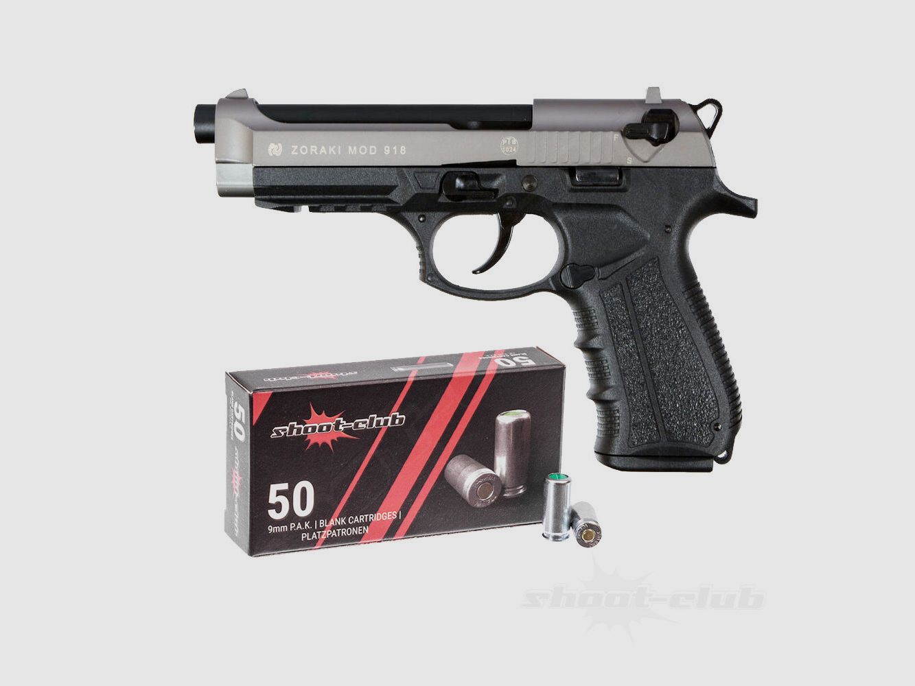 Pistola a salve Zoraki 918-P Titan 9 mm inclusa cartucce a salve