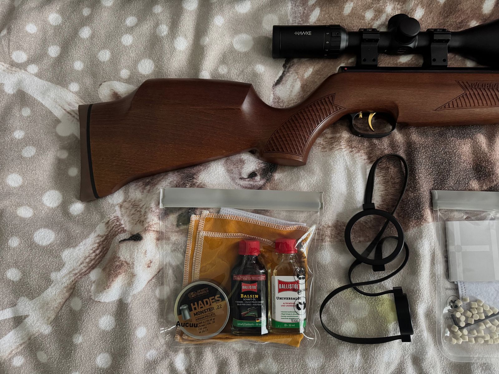 Weihrauch HW 97 Kaliber 5,5 5.5 HAWKE Zielfernrohr Futteral Zubehör