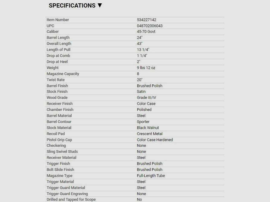 Winchester 1886 Deluxe Octagon Color Case Hardened In Stock