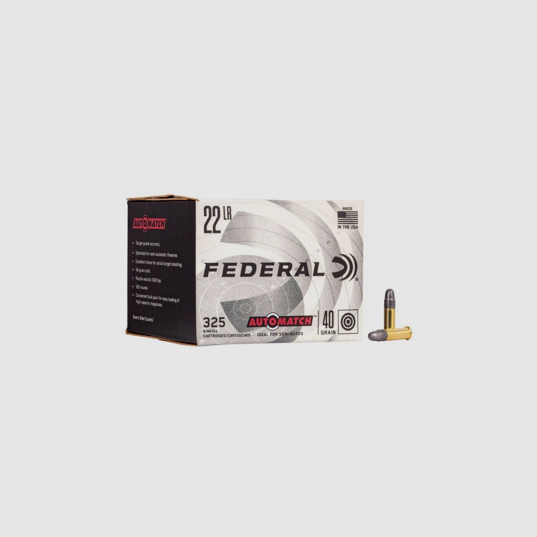 FEDERAL AUTOMATCH - CHAMPION TRAINING - .22LR - 40 GRS. 325 SCHUSS