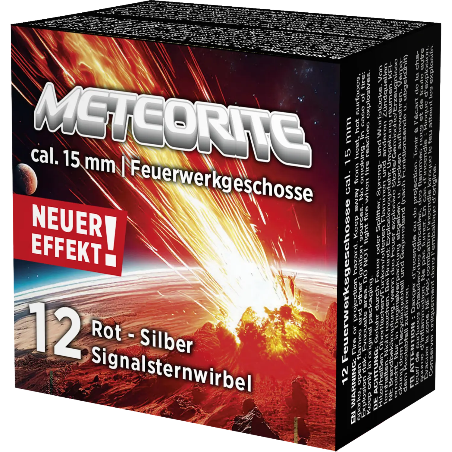 Umarex Signalsternwirbel Meteorite Rot-Silber Kal. 15mm - 12 Schuss