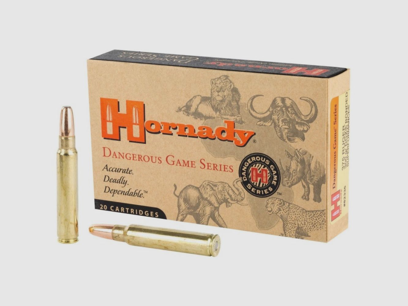 375 Ruger Hornady VINTAGE MATCH™ 300 gr DGX® BONDED VE20