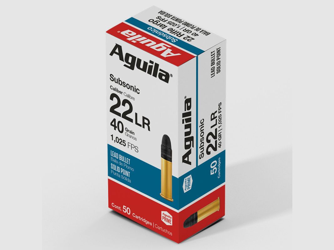 Patronen 22 LR Aguila Solid Point Subsonisch, Bild 1 von 2