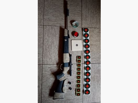 Dobrze zachowany Mercury x tac 85 karabin pneumatyczny składany 4,5mm .177 + zestaw tarczowych diabolosów Target max tactical luneta