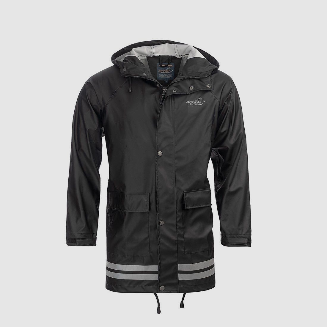 Arrak Outdoor Regenmantel Schwarz XL