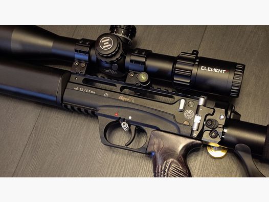 Edgun Leshy 2 / 350mm / CAL .22 5,5mm / F-Zeichen + Element Optics TITAN 3-18x50 FFP MRAD