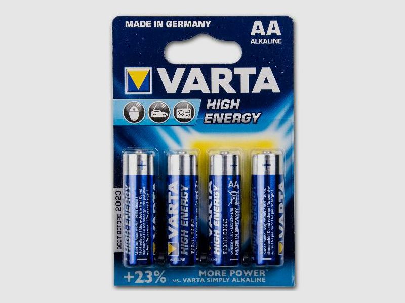 Varta 15 Volt AA Batterien für Paintball Hopper (4er Pack)