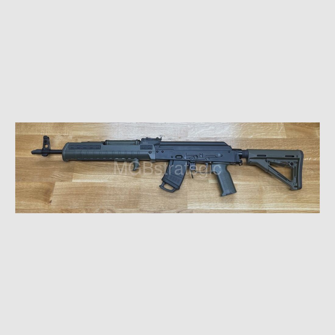 sportlich zugelassen! WBP Jack Sport - halbautom. Büchse 7,62x39 OD Green mit Schubschaft! - System AKM AK47 AK74 // Anbauteile grün