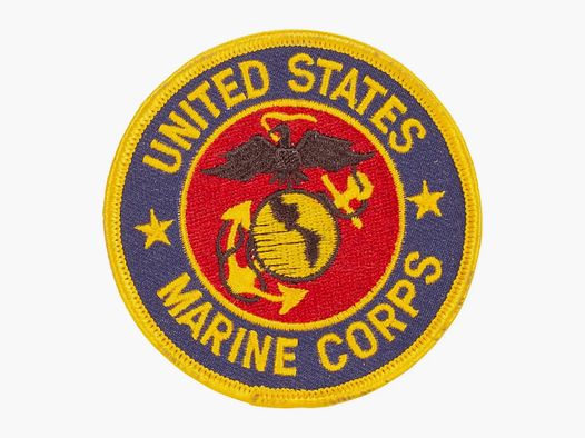 Bundeswehr Original Bundeswehr Original Abzeichen USMC rund blau-goldfarben-rot