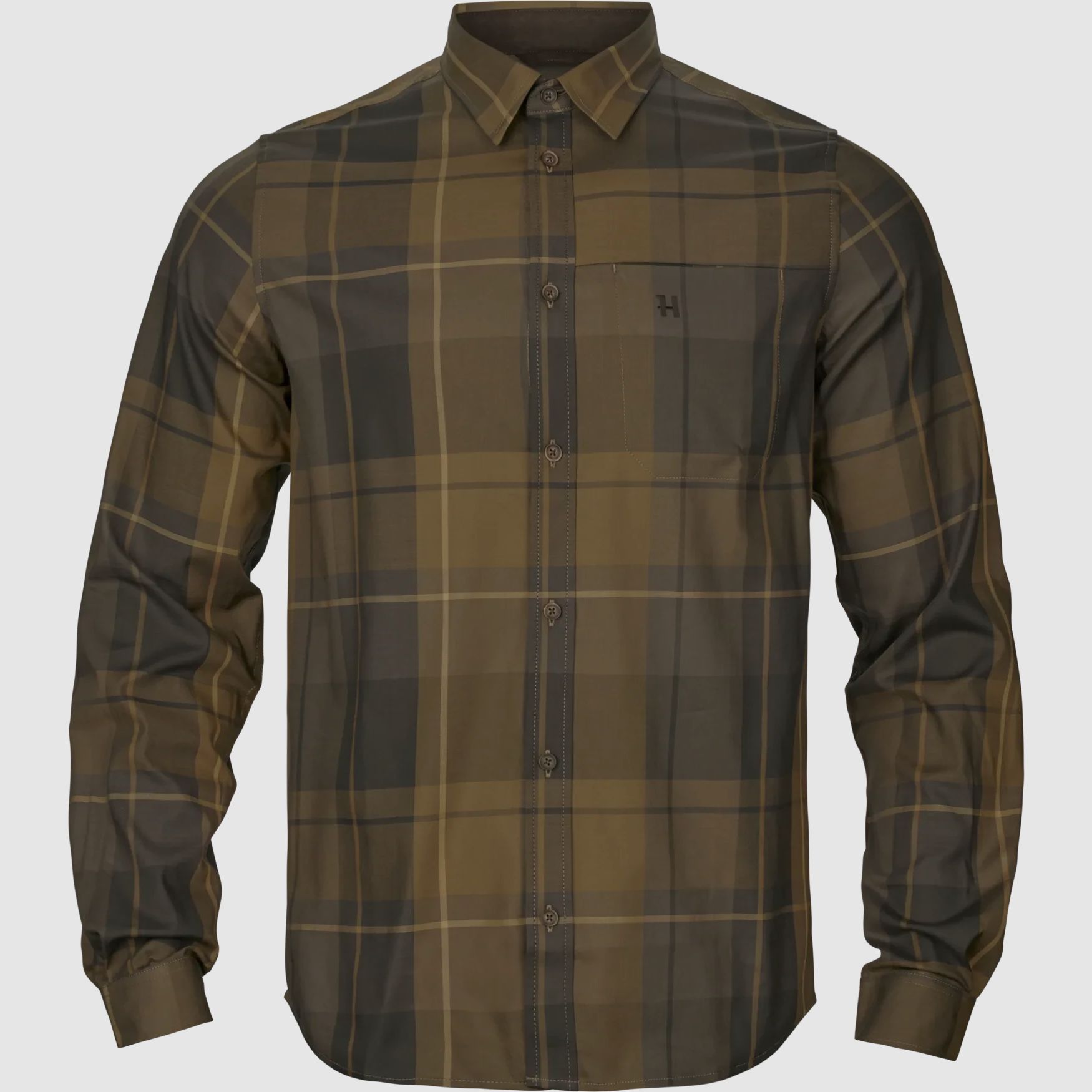 Härkila Hemd mit langen Ärm Herr Willow green check XL