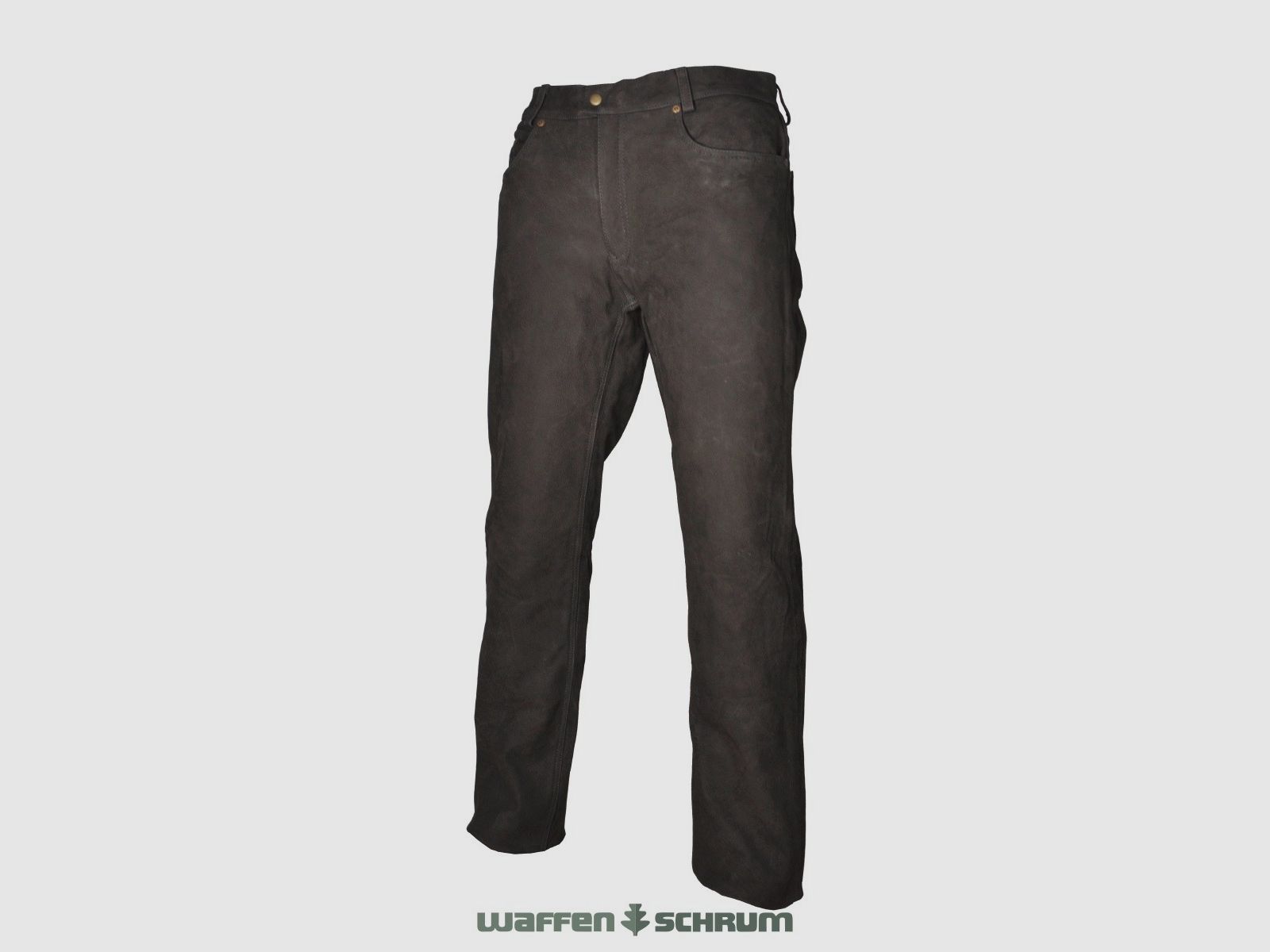 Hubertus Lederhose Echtes Büffelleder  Braun