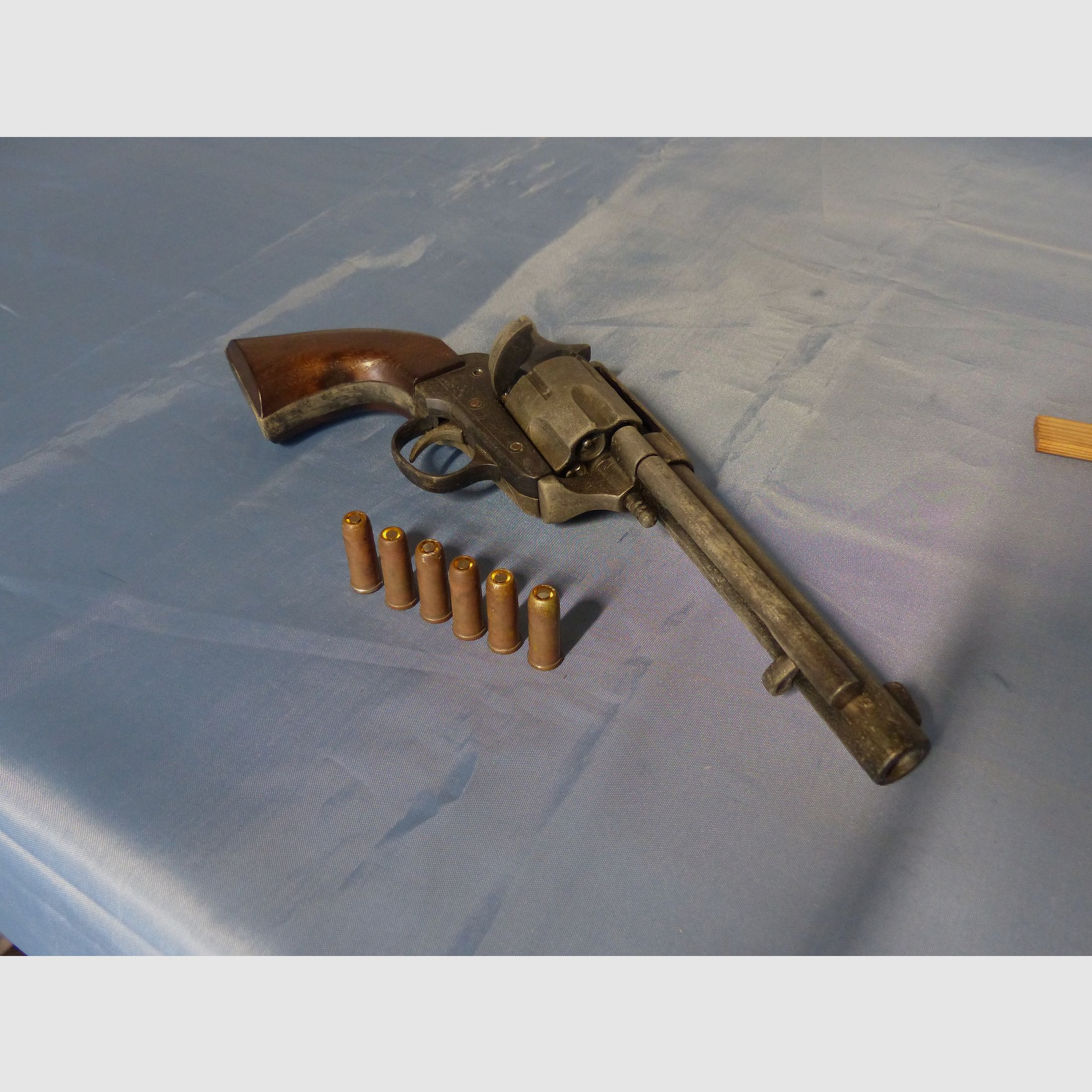 Colt Revolver Single Action Army Cal. .45 full metal decoration probably from the 70s