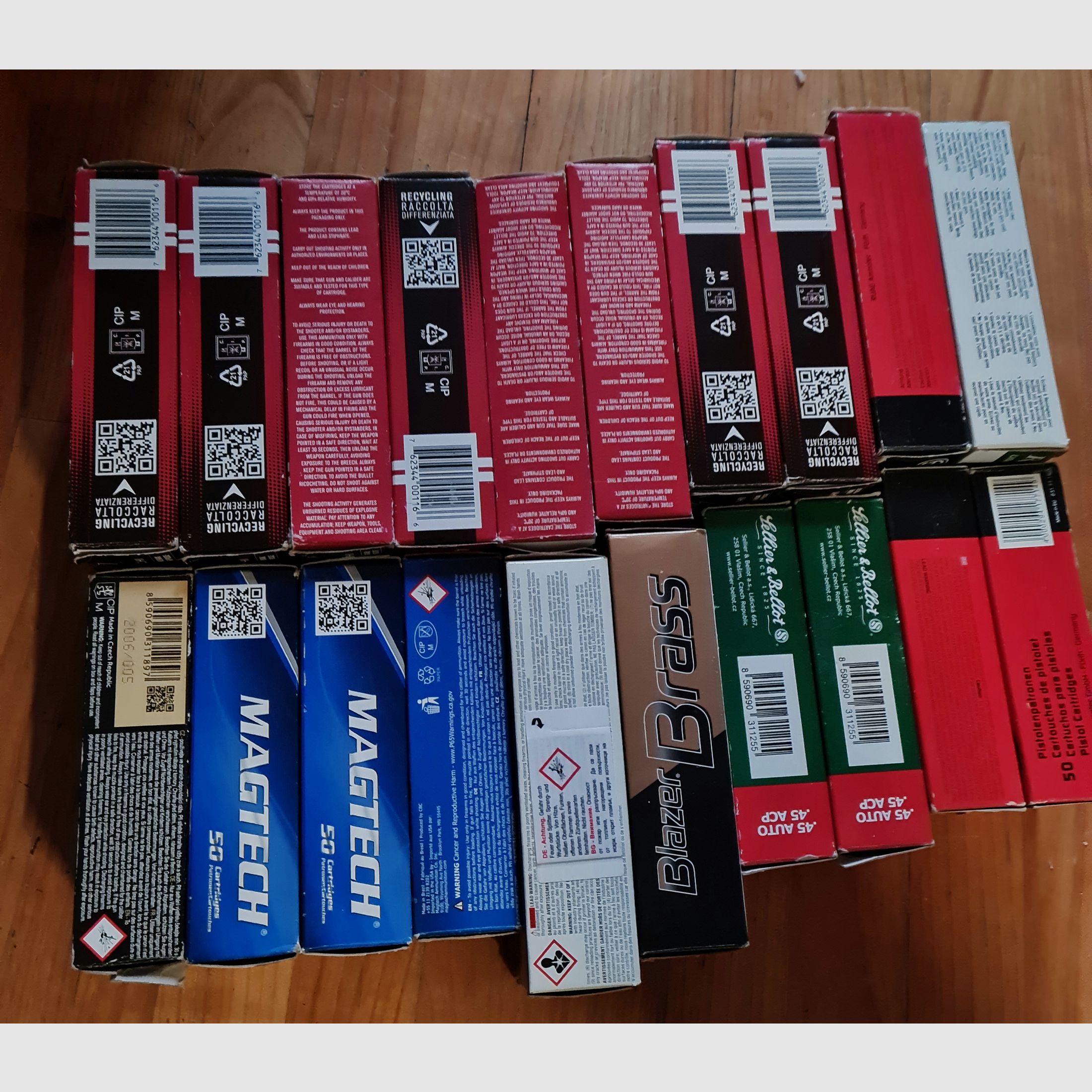 Łuski 45 ACP, 1000 sztuk różnych producentów