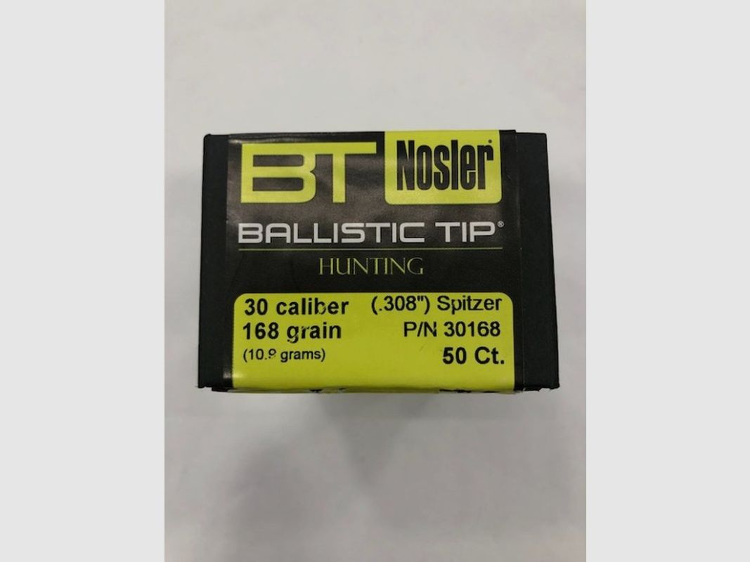 NOSLER B TIP GESCHOSSE C30 GR 168 QT50, Bild 1 von 4