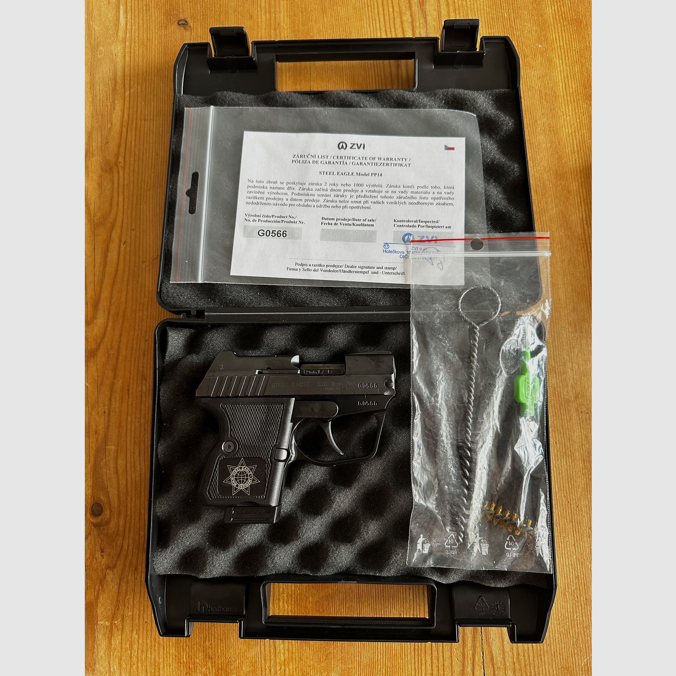 STEEL EAGLE CNC 9 mm P.A.K. – PTB 1089 – Black Grip – komplett
