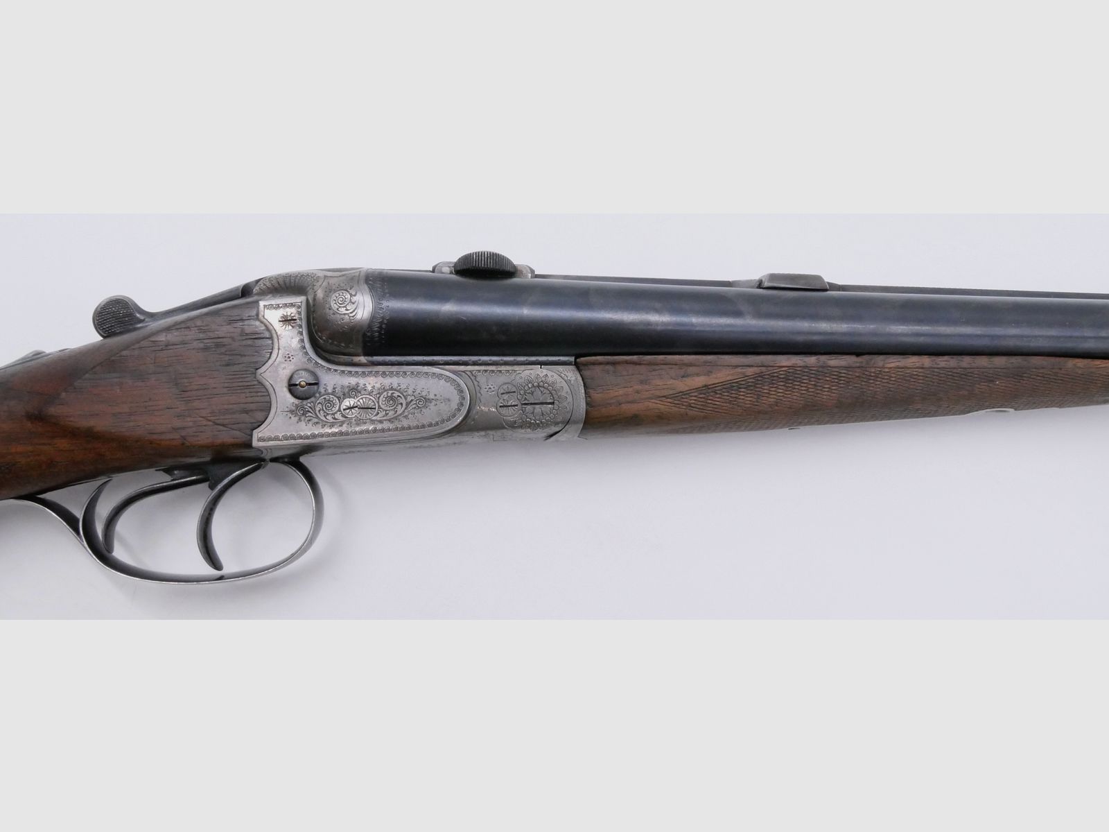 Doppelflinte ETW Suhl 16/70 Lauflänge 720mm mit Einhakmontage - Basen