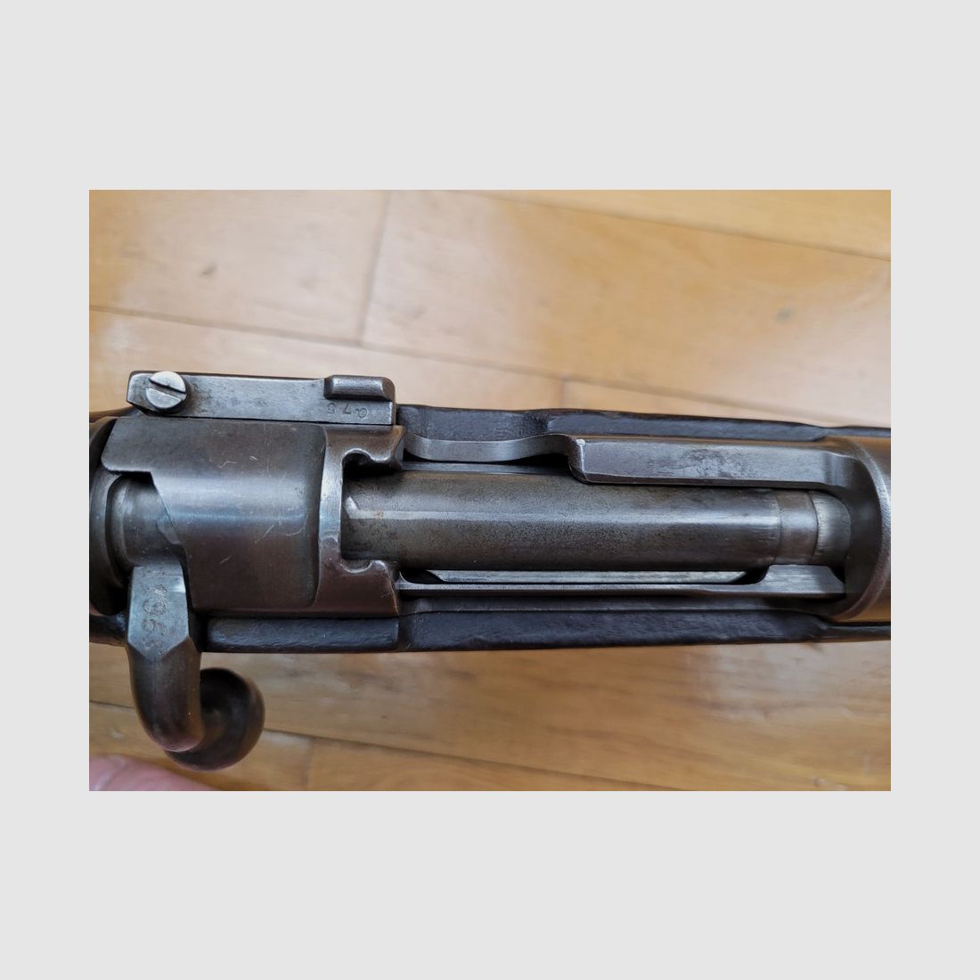 Ongewone Braziliaanse Mauser-geweer – model Mq.30M954 – opnieuw gekamerd 300 Win Mag – hout en beslag in goede staat – zeer goede loop – markeringen in perfecte staat – BE+, afbeelding 11 van 25
