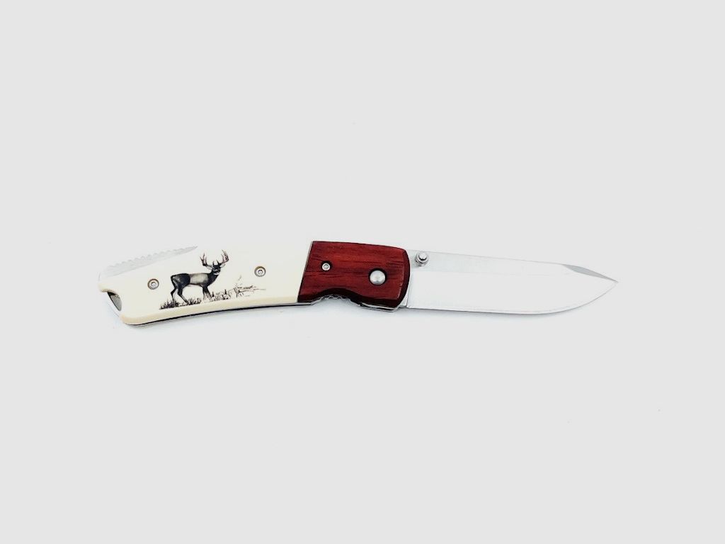 Joker Einhandmesser Hirsch-Motiv, Bild 2 von 3