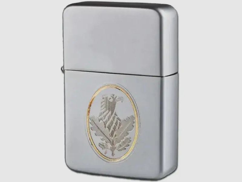 Accendino originale Bundeswehr Z-Plus gas con incisione cecchino