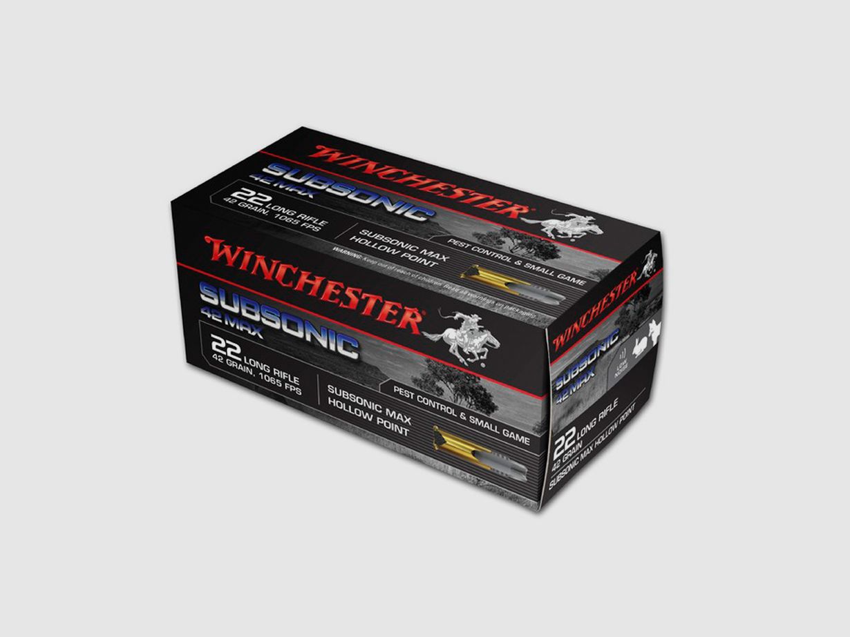 Winchester Subsonic .22 LR 42GR HP 50 cartucce