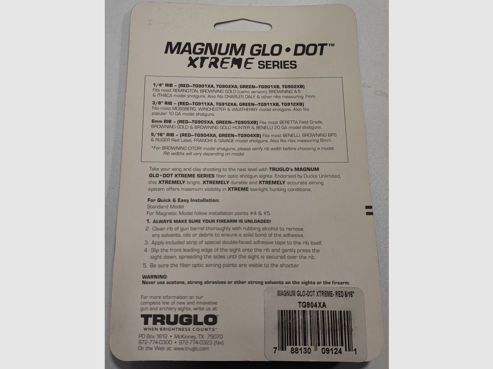 TRUGLO MIRINO ADESIVO 8MM, immagine 2 di 3