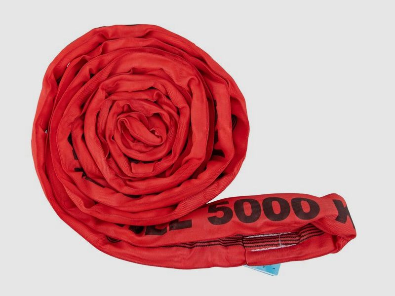 Anello di ancoraggio in poliestere, 5 t, rosso