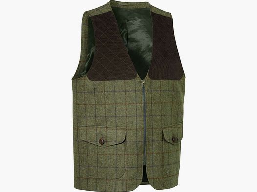 Swedteam 1919 Klassische Jagdweste Tweed Grün 2XL