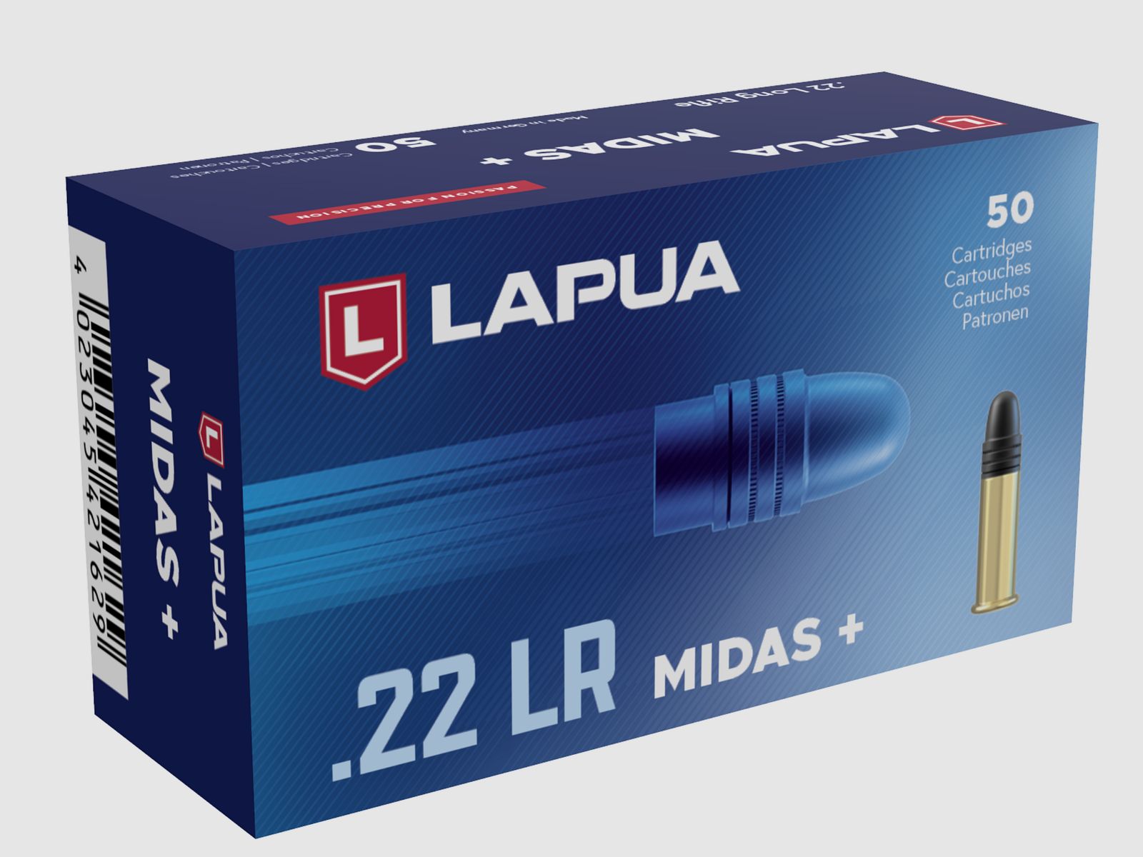 Lapua Midas+ .22 LR 2,59g 40gr Randfeuer Fabrikgeladene Sportschießmunition