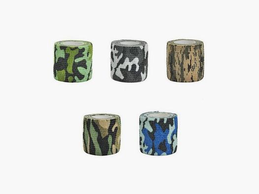 Self-adhesive reusable stretch camouflage tape