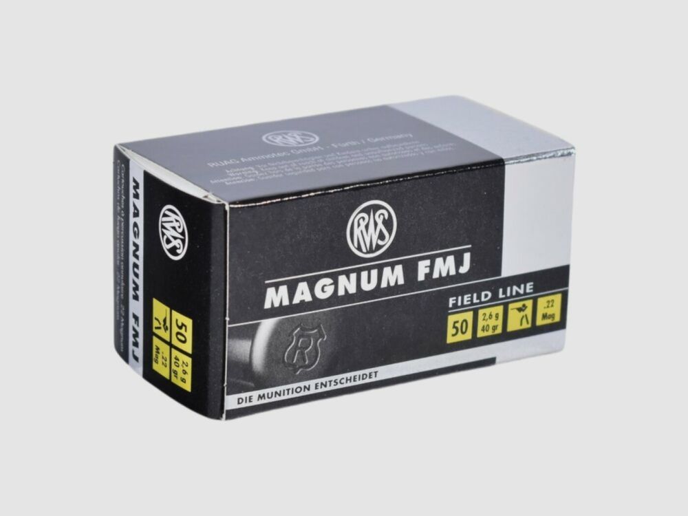 RWS .22 WinMag FMJ 40grs / 2,6g