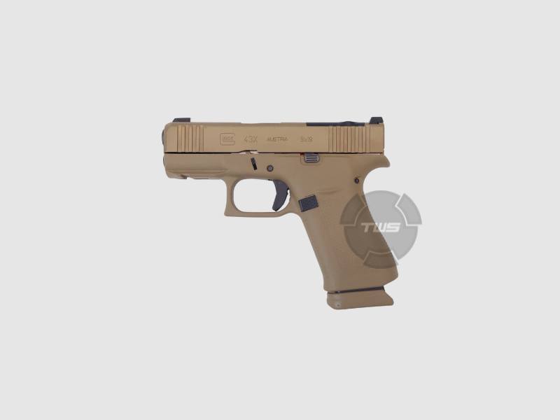 Glock 43X MOS Coyote 9×19 15 Cartouches, image 1 sur 2