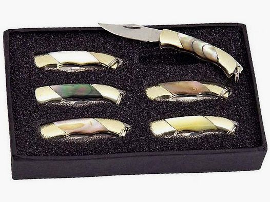 Set de mini cuchillos de bolsillo de 6 piezas con llavero