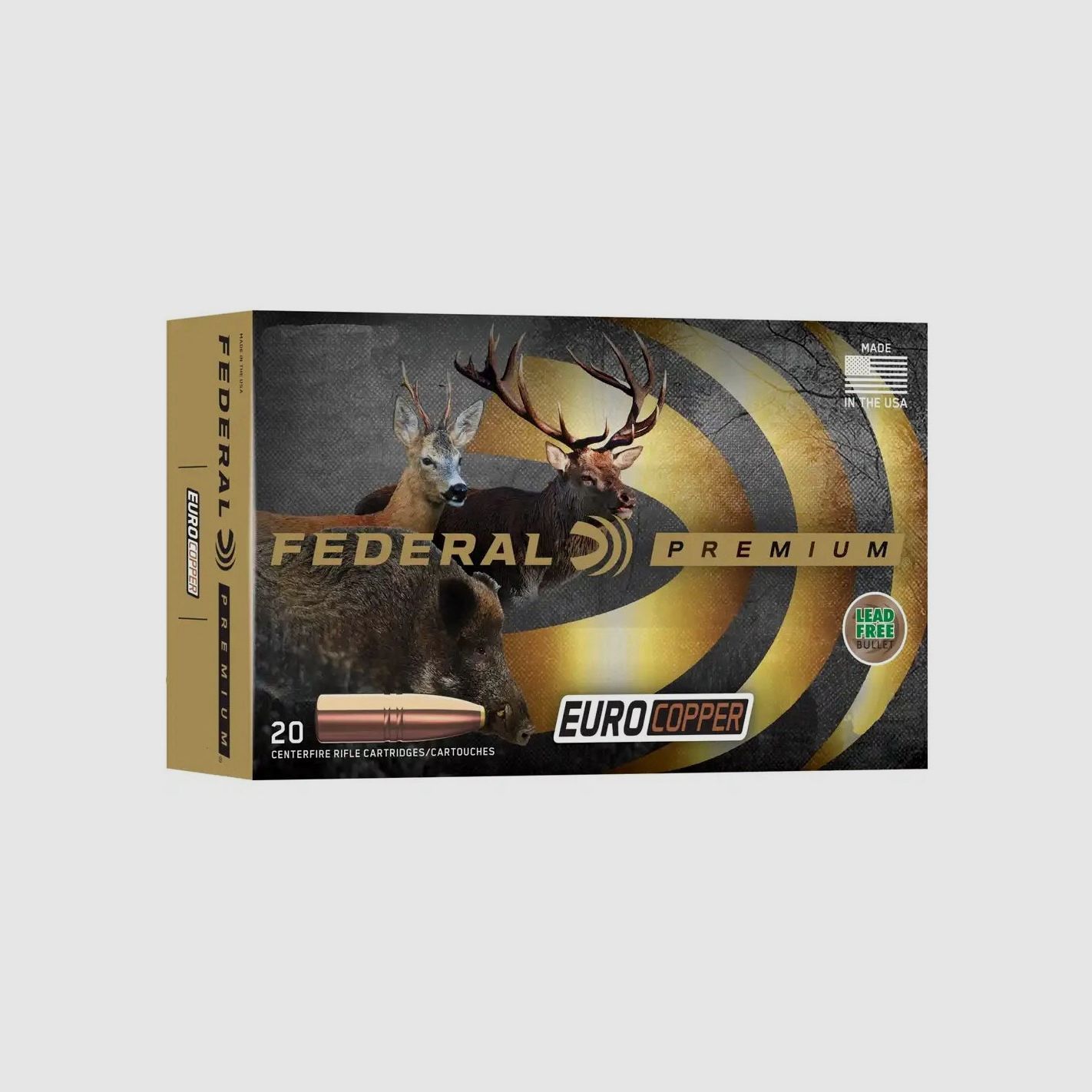 Munitions pour carabine FEDERAL EuroCopper – 300 Win. Mag. – 165 gr