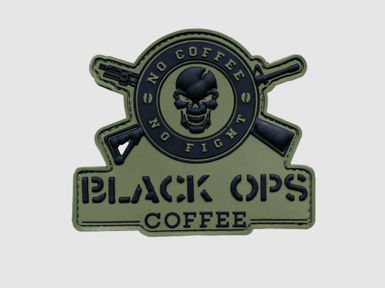 BLACK OPS COFFEE Skull Patch No Coffee No Fight
