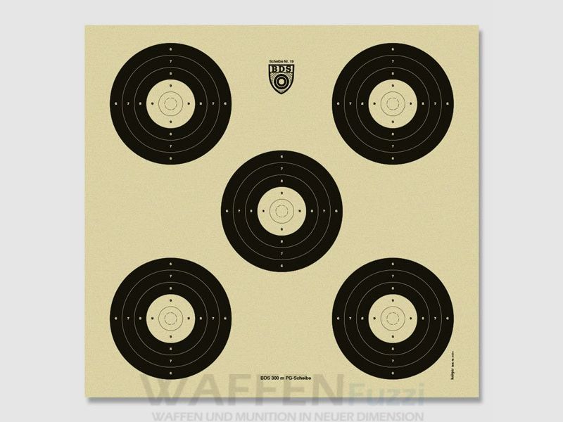 BDS Zielscheibe Z19 für 300 Meter Präzision 50 St. 55x52 cm