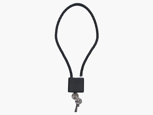 Steel cable lock, with 2 keys, length: 36 cm