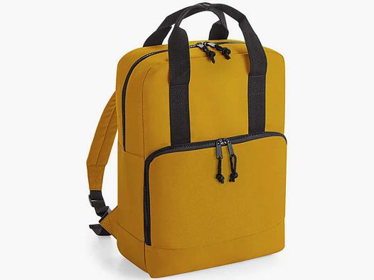 Recycling double handle cooler backpack mustard