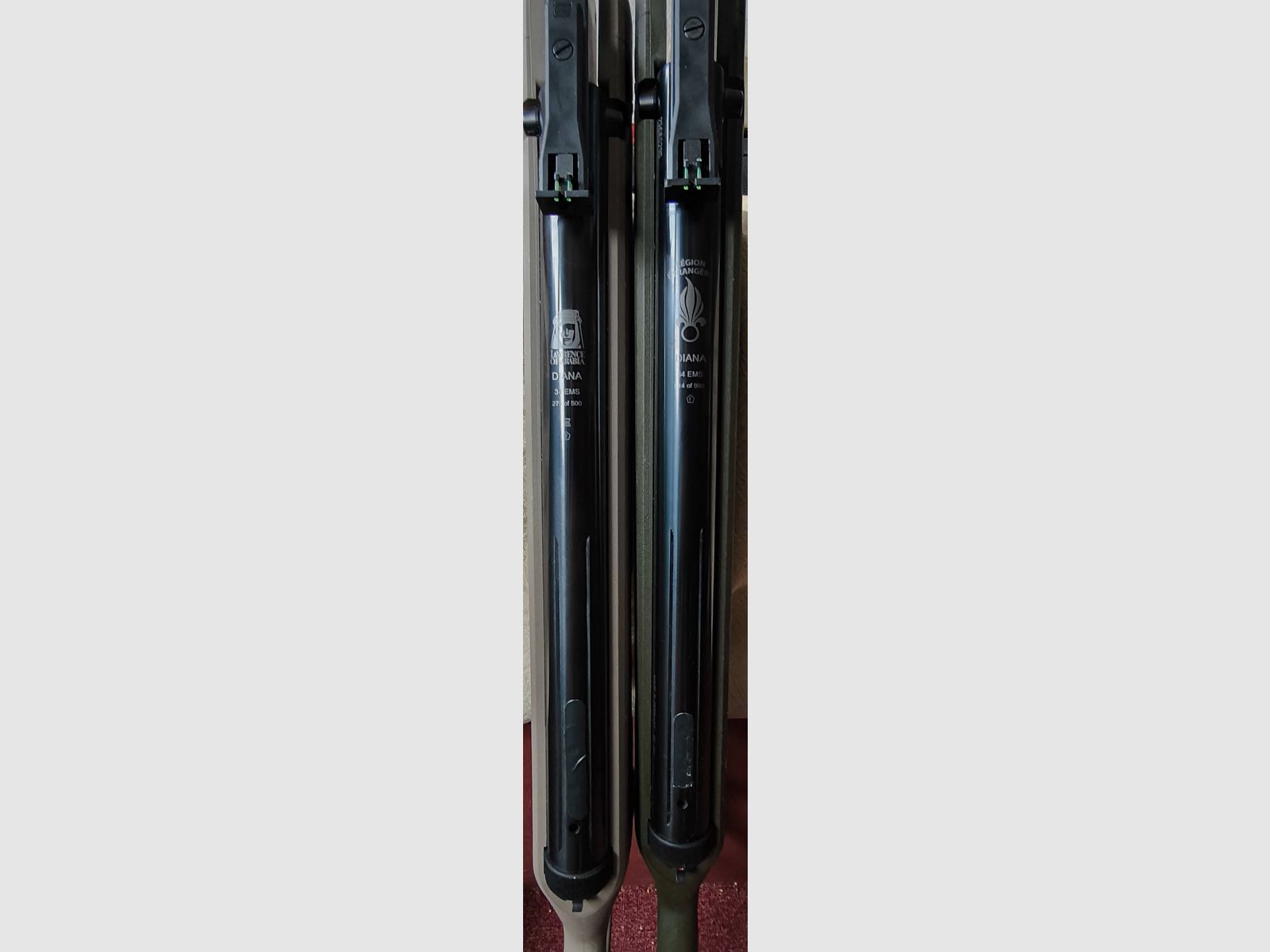 Deux ×Diana 34EMS éditions spéciales couleur OD Green - Légion étrangère & couleur sable - Lawrence d'Arabie, très peu tirées, état optique et fonctionnel impeccable, comme neuf !!