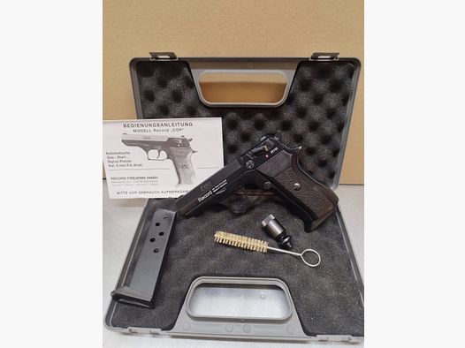 Record Modell COP Schreckschuss Pistole 9 mm P.A.K Brüniert + Reservemagazin!!