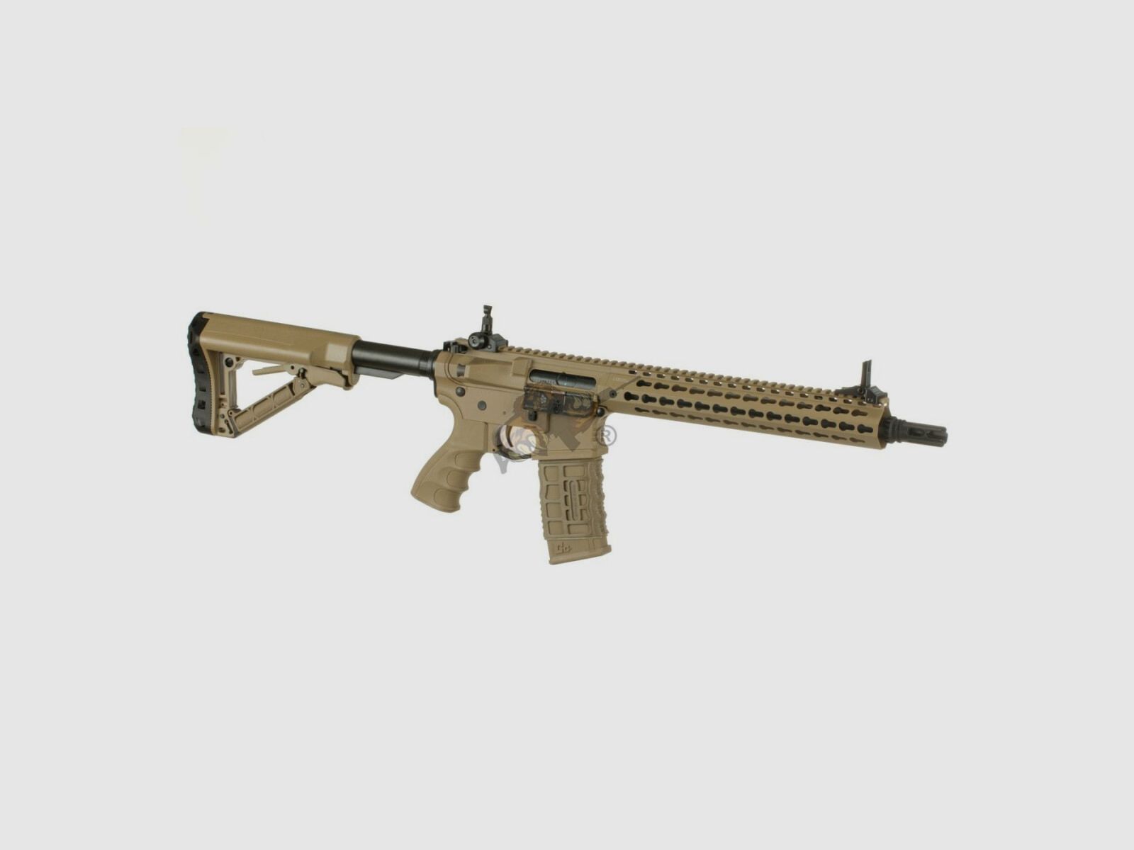 G&G CM16 SRXL with ETU in Desert Airsoft S-AEG free from 18