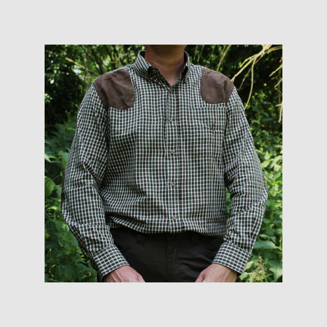 Chemise Percussion® Sologne grün/braun - Jagdkomfort, Bild 7 von 8