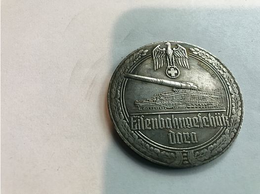 Medaille 2. Weltkrieg, Eisenbahngeschütz Dora