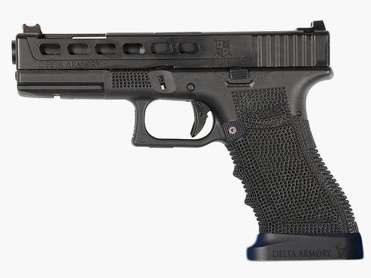 P06 GBB Airsoft Pistole mit Grip Stippling in Schwarz | Delta Armory