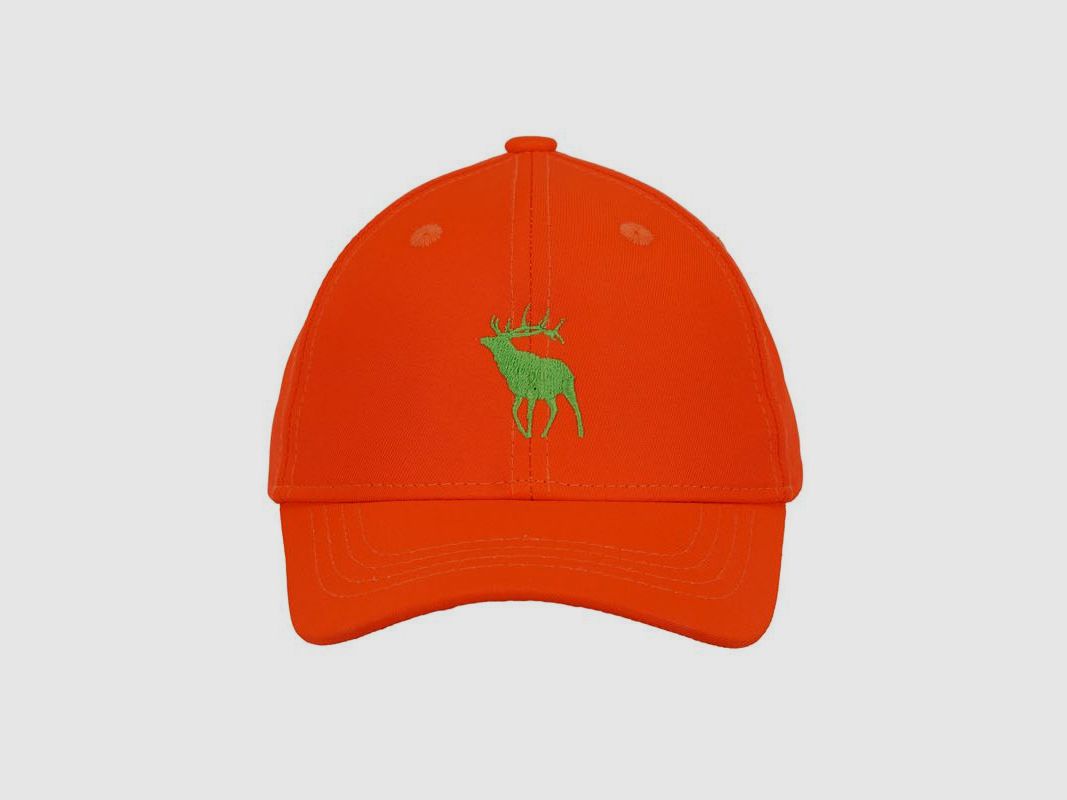 Skogen Kinder Kappe Neon | mit Hirsch | orange | one size, Bild 2 von 4