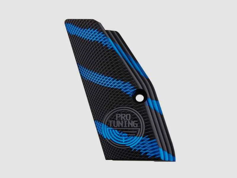 Griffschalen Alu schwarz/blau SP-01 kurz